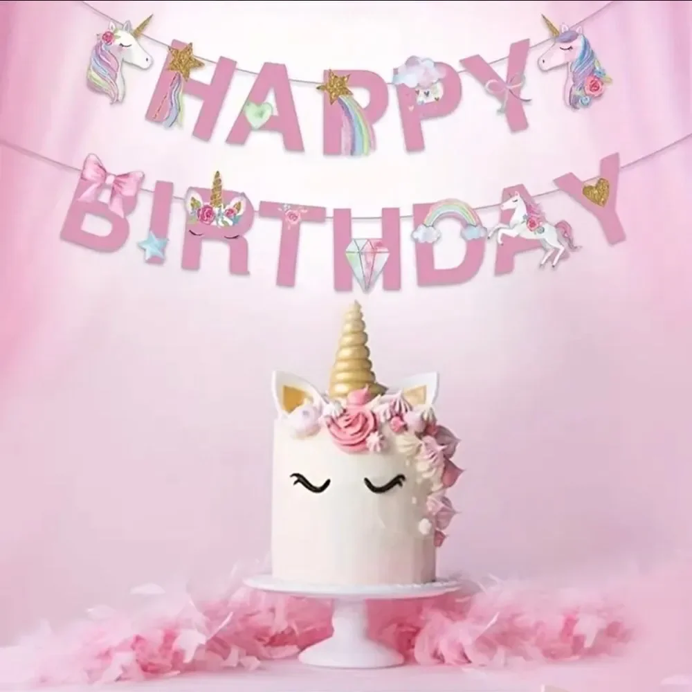 Unicorn Birthday Party Supplies & Decorations Set